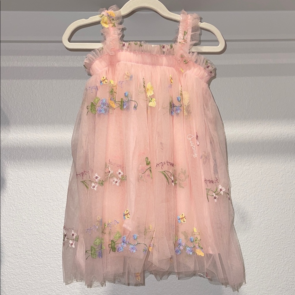 Source Unknown Pink Floral Kids Dress